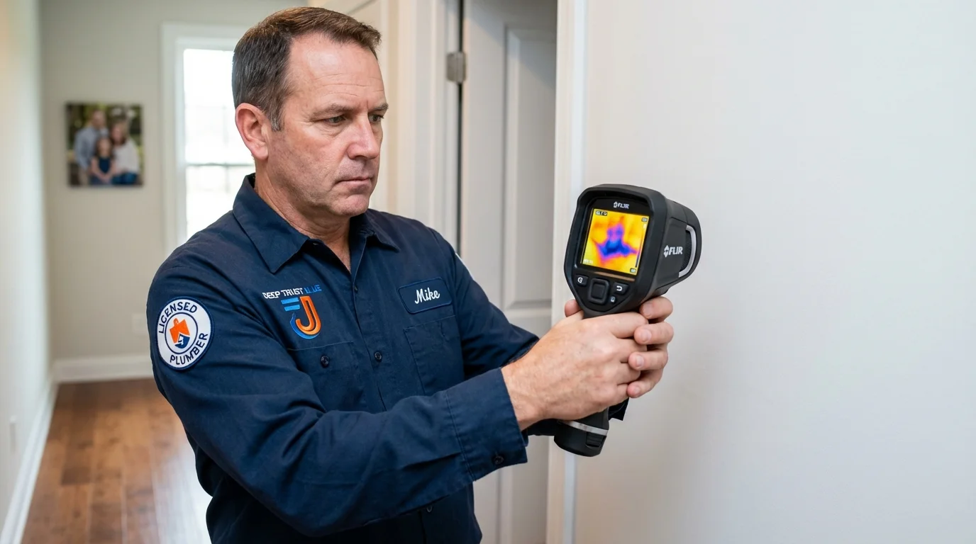 Thermal imaging leak detection by Johns Plumbing LLC in Cedarville